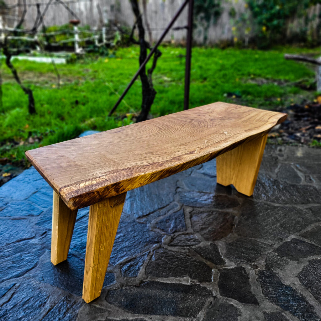 Klupa od end-grain hrasta, 100 cm šrine