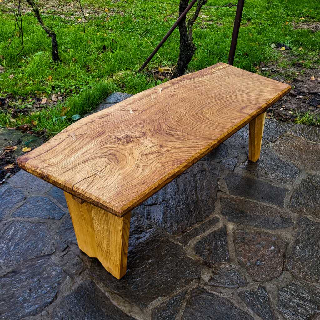 Klupa od end-grain hrasta, 100 cm šrine